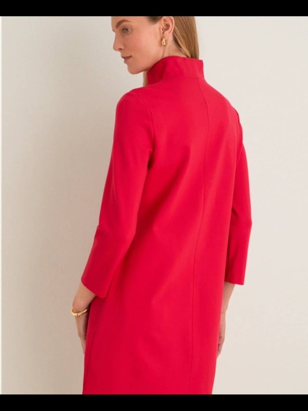 Tuckernuck Raspberry Red Standing Collar Mini Dress - Picture 2 of 5
